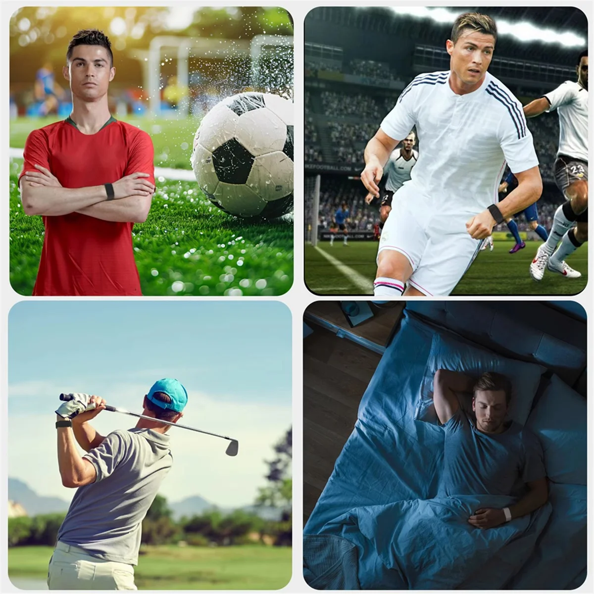 Sport Flex Wrist Band Soft Touch Sweatproof Replacement Band Compatible for WHOOP 4.0 Sport Band Starlight Color