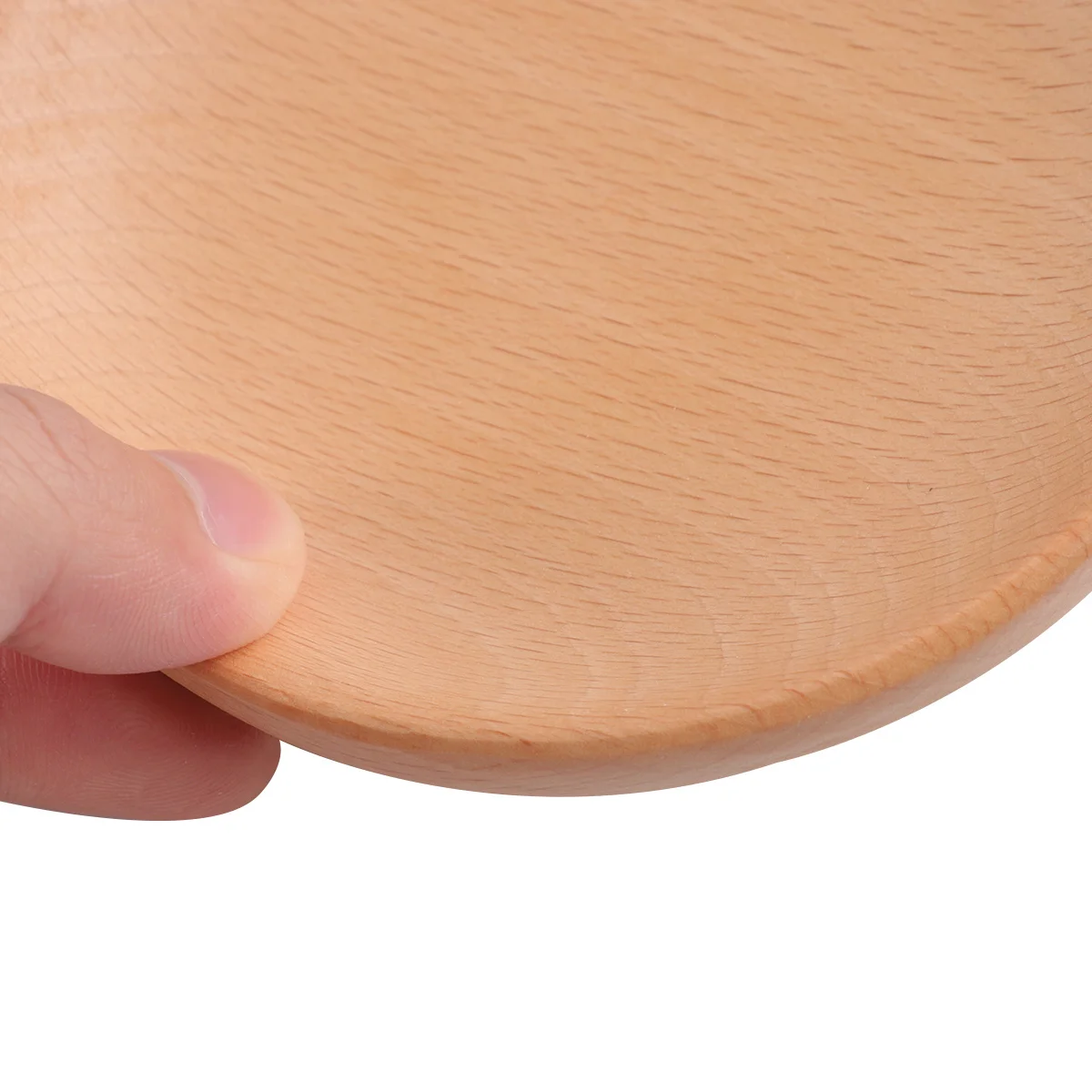 

1Pcs Japanese Style Round Wood Dinner Plate Beech Snack Tray Eco-Friendly Serving Plate for Cheese Appetizers Rustic Minimalist