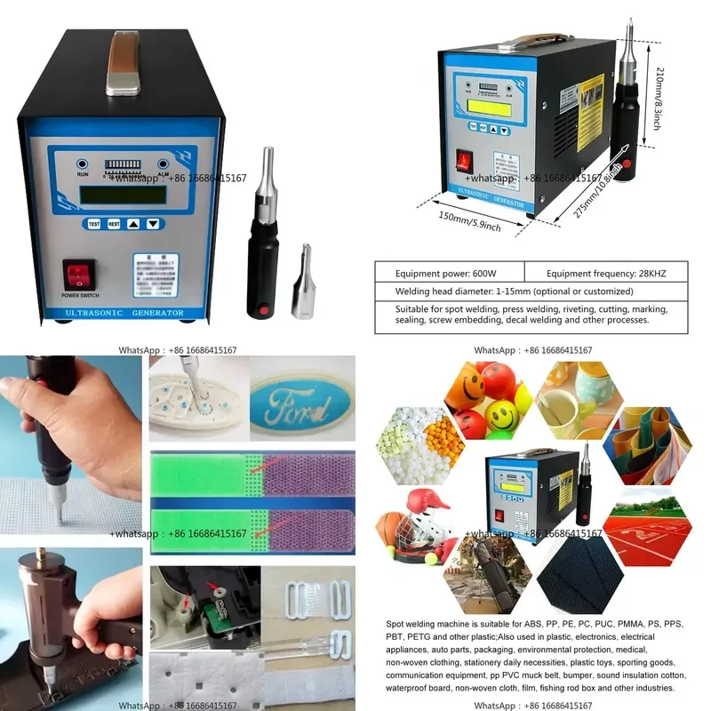Plastic Welder 28kHz 700W With 3 Nozzels Ultrasonic Welding Equipment Mash Welder Tool