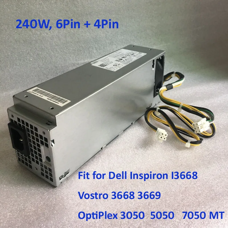 

New 240W Power Supply H240ES-02 L240ES-00 J61WF DK87P for Inspiron 3668 Vostro 3668 3669 Optiplex 3050 5050 7050 MT