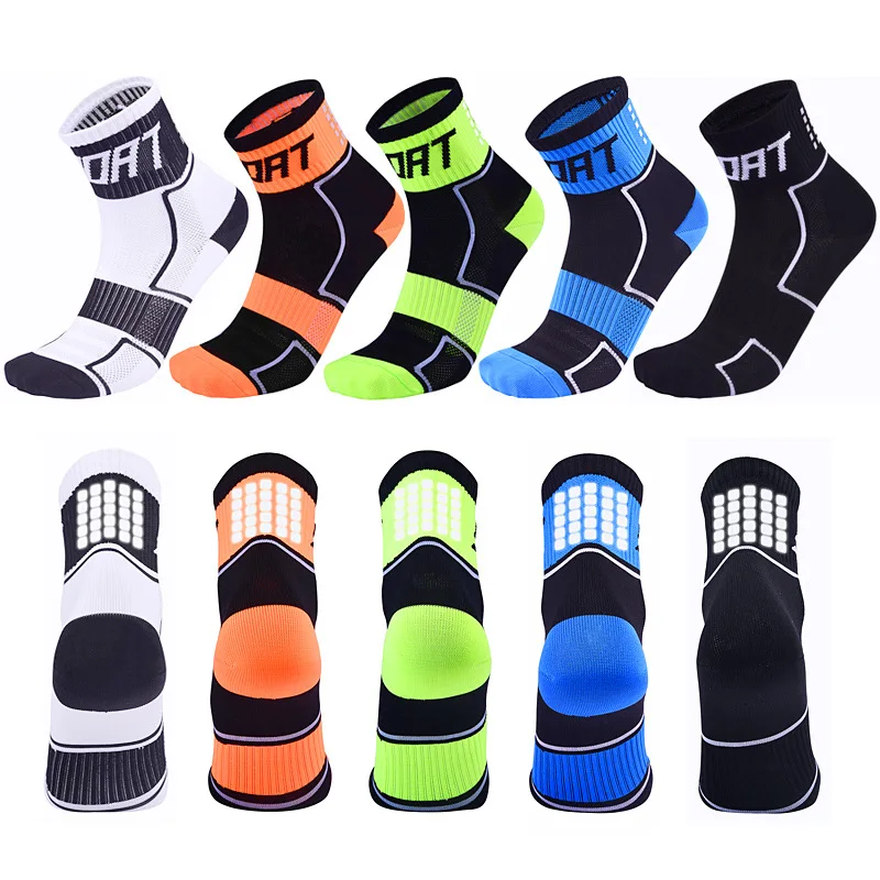 Professional Cycling Socks Breathable Outdoor Men Women Fitness Sports Running  Bike Bicycle Night Riding Reflective Socks