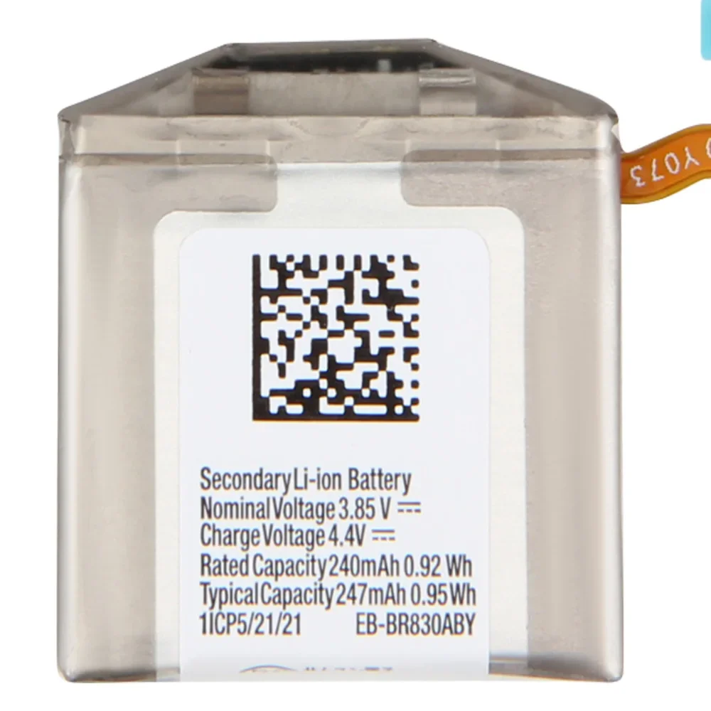 Bateria de substituição para Samsung Galaxy Watch, EB-BR830ABY, Active 2, 40mm, SM-R835, SM-R830, Watch3, 41mm, SM-R850, R855, 247mAh
