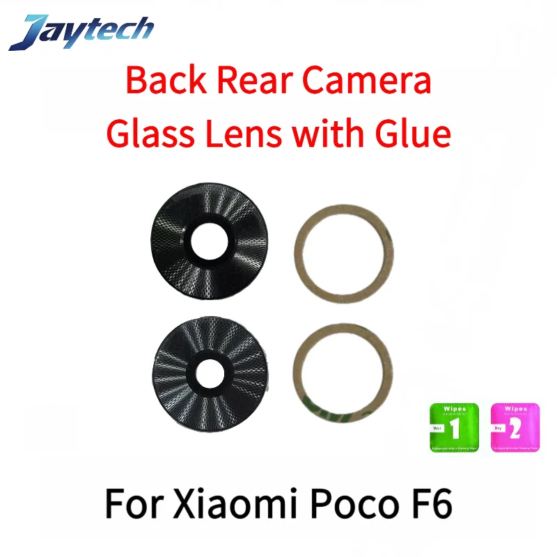 1Set Rear Back Camera Glass Lens For Xiaomi POCO F6 M6 Pro X5 X6 X7 4G 5G With Glue Sticker