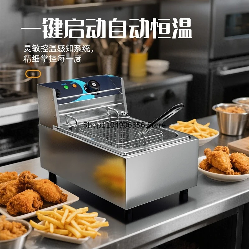 

Коммерческая двухцилиндровая электрическая фритюрница Жареная курица Рисовый цветок картофель фри Электрическая жарочная машина для нанесения