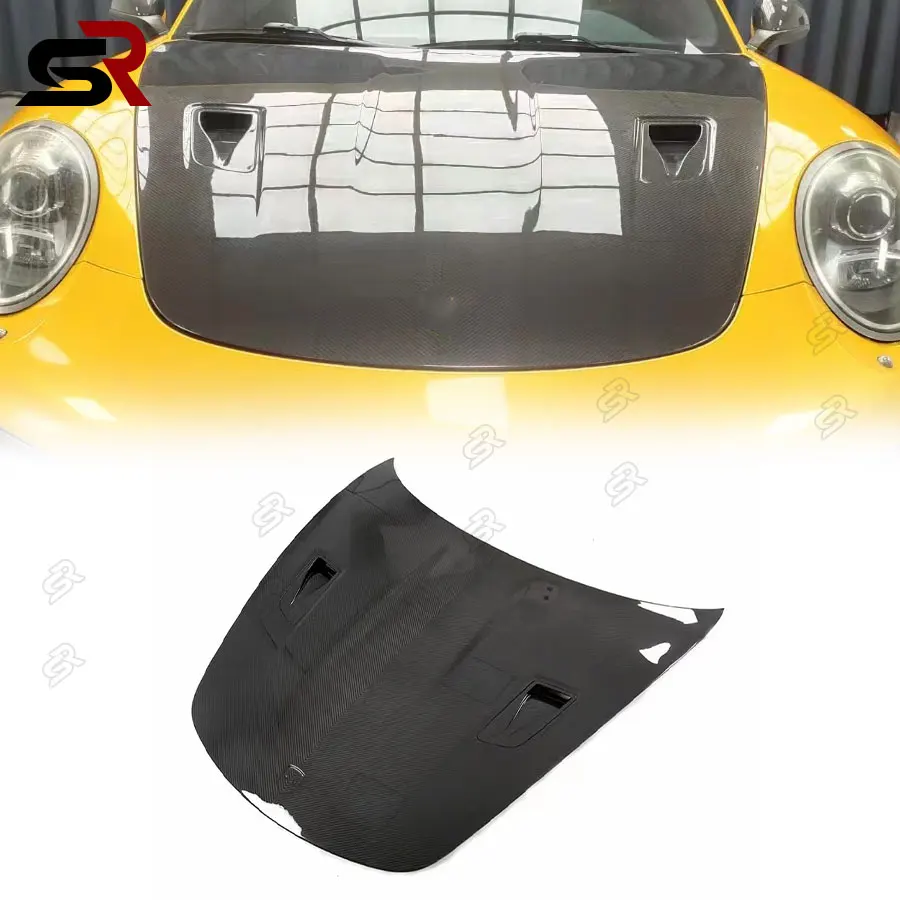 For Porsche 718 911 Cayman Boxster Genuine Dry Carbon Fiber Front Engine Hood Bonnet Hood 981 982 991 Car UP Accessories Trim