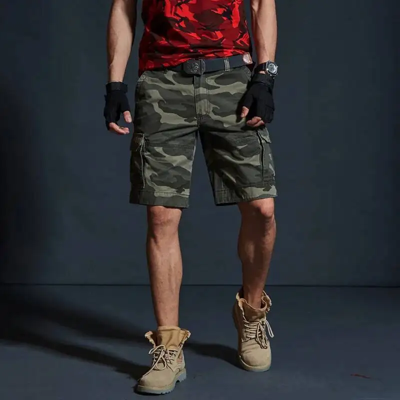 

Camouflage Loose Cool Camo Summer Board Pants Hot Sale Homme Cargo Shorts Plus Size Men Brand Clothing