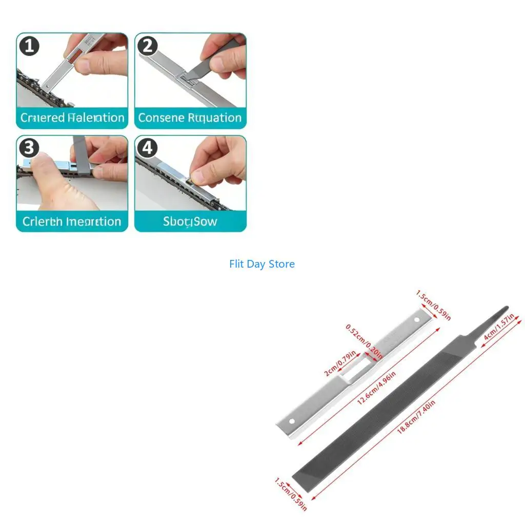 F92C 27742 Depth Gauge Tool with Flat File for Accurate Rakers Adjustment Cutting