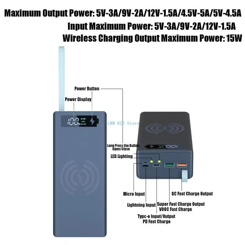 

41QA 18650 Welding-free Battery Box 5V-3A 9V-2A 12V-1.5A 4.5V-5A