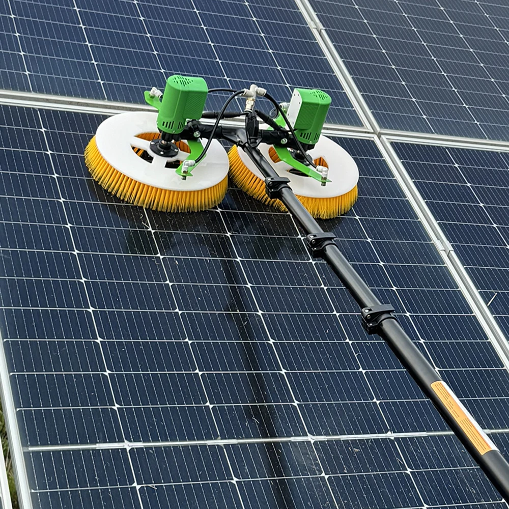 JIEPUSHI 7.5m Manufacturer Automatic Roller Brush With Double Head Solar Panel Cleaning Washing Machine Robot
