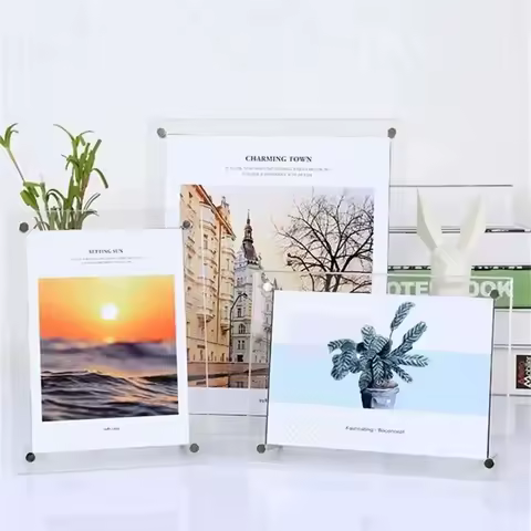 Simple Acrylic Photo Frame Crystal Pendulum Mounted Seven-inch A3 A4 Picture Frame Personality Creative Photo Poster Frame Wall