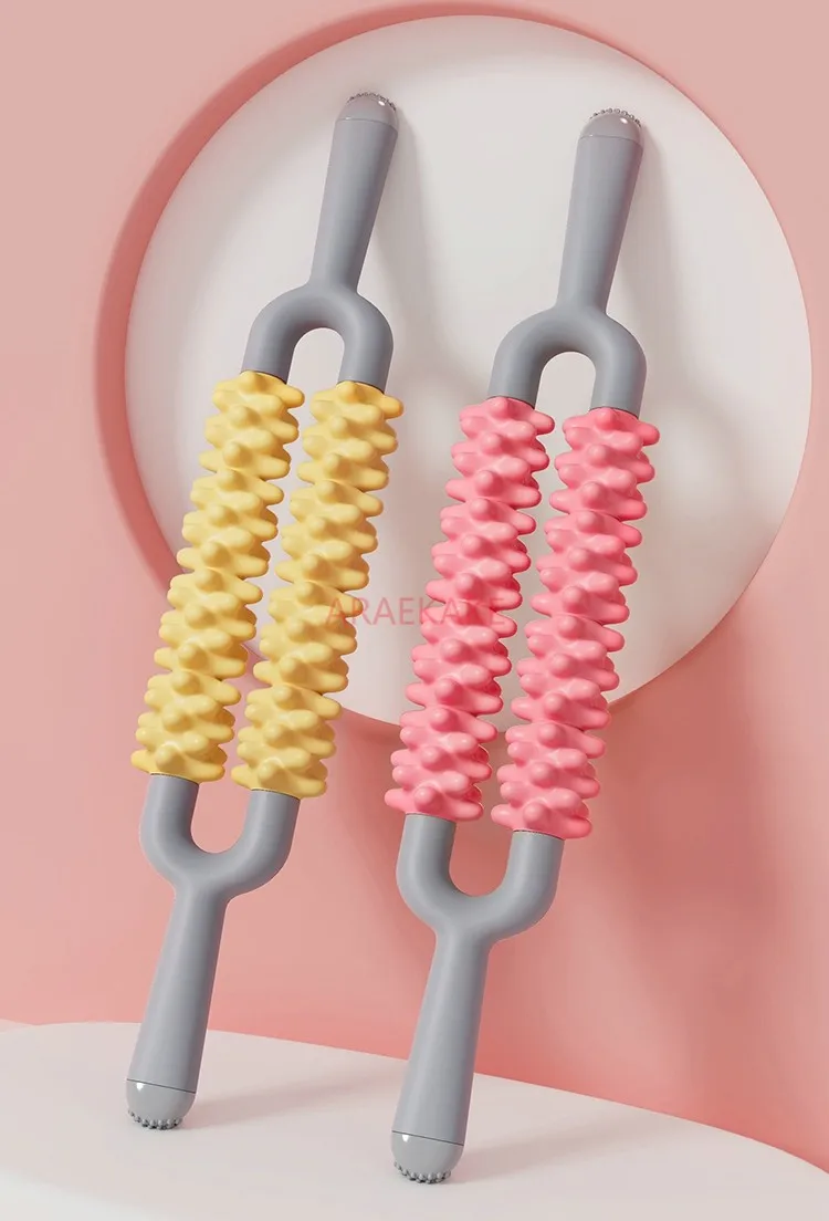 Wolf Teeth Stick Rolling Leg Roller Massager for Relaxing Calf Muscles, Slimming Leg Roller, Leg Massage Fascia Stick