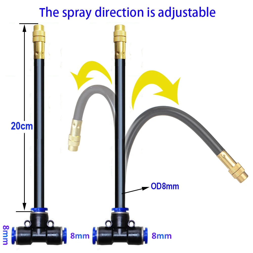 High Quality DIY Misting System For Lawn Garden Irrigation/Universal Adjustable Atomizing Sprayer/5-20M Kit / OD8mm Tube