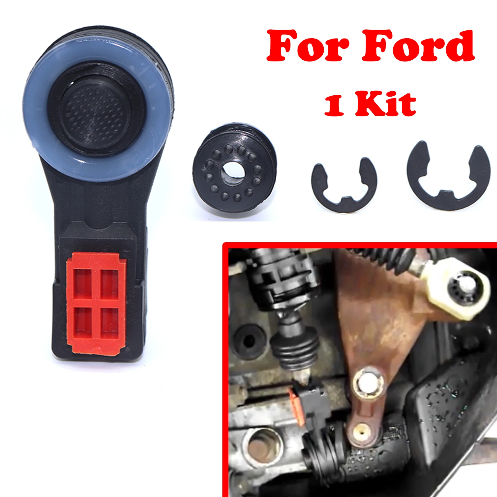 

For Ford Fiesta Focus Fusion C-Max Manual Shifter Cable Bushing Gear Shift Selector Linkage Lever End Pivot 2002 2003 2004 2008