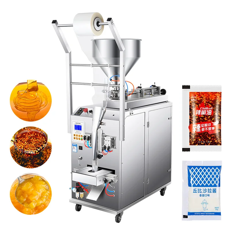 

2024 Automatic Chili Mayonnaise Ketchup Peanut Butter Jam Jar Sauce Honey Paste Cream Liquid Oil Packaging Filling Machines