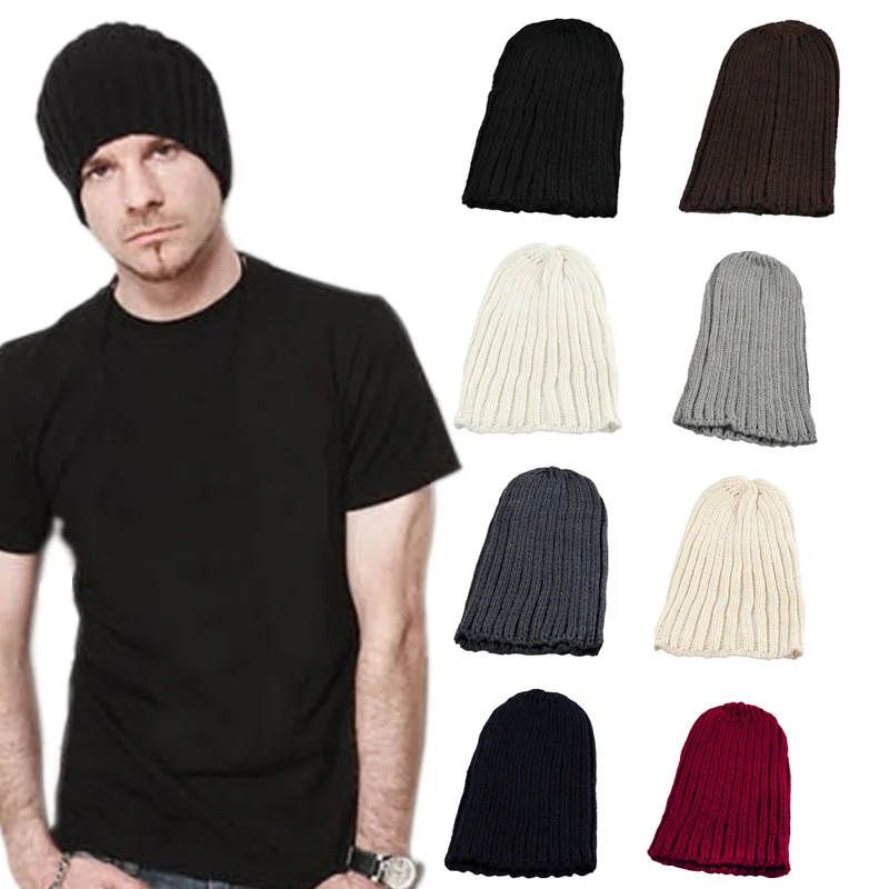 New Knitted Hat Winter Hats for Men Skullies Beanies Men Women Cap Autumn Beanie Hat Gorro Warm Skull Bonnet Men Winter Cap
