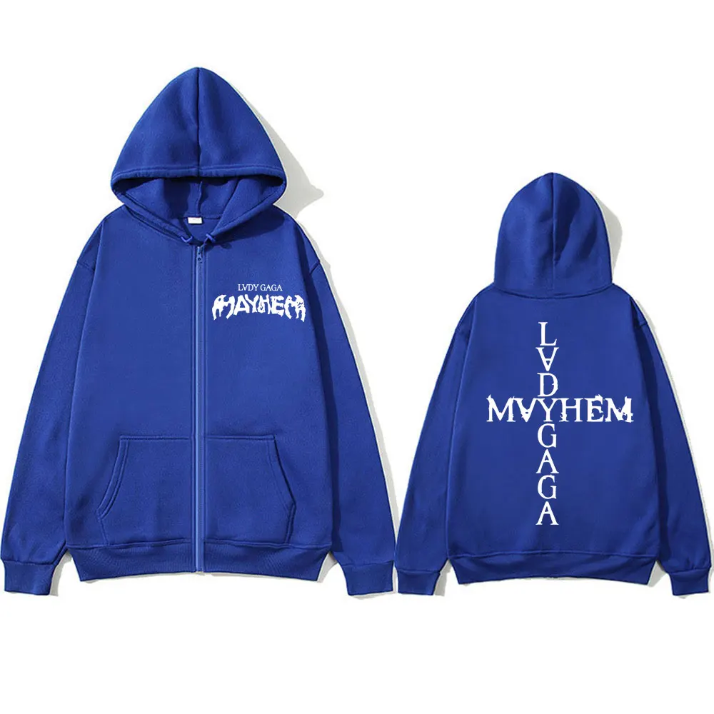 Lady Gaga Mayhem New Album Zipper Hoodies Men Women Fashion Hip