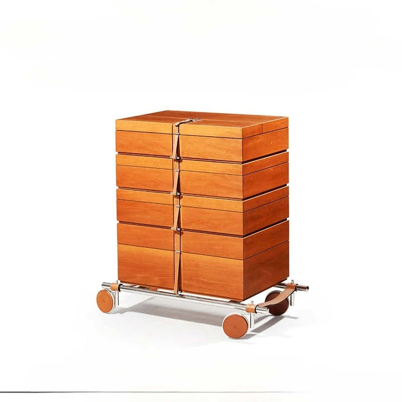

Light luxury high-end movable solid wood, jewelry cabinet, luxury villa home, designer leather, jewelry cabinet