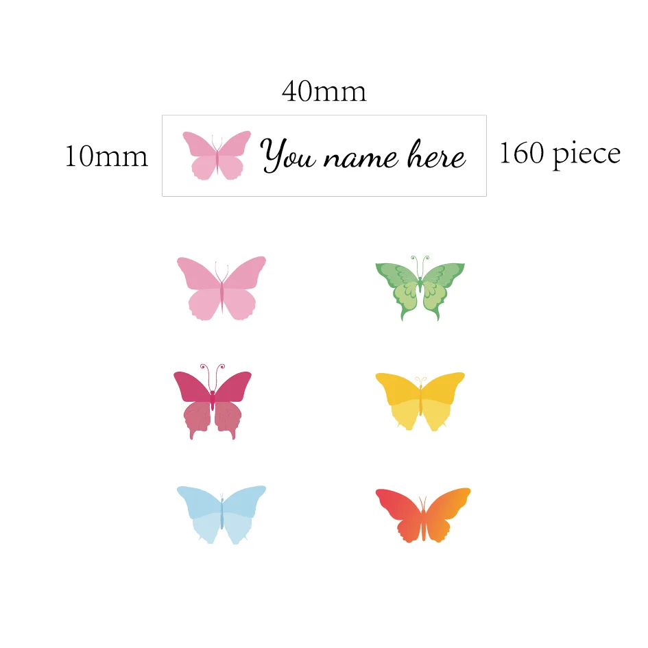 160 قطعة من ملصقات الكي المخصصة، الاسم الشخصي، ملصقات الملابس، علامات القماش، ملصقات العلامات التجارية، العلامات المصنوعة يدويًا (YT503)