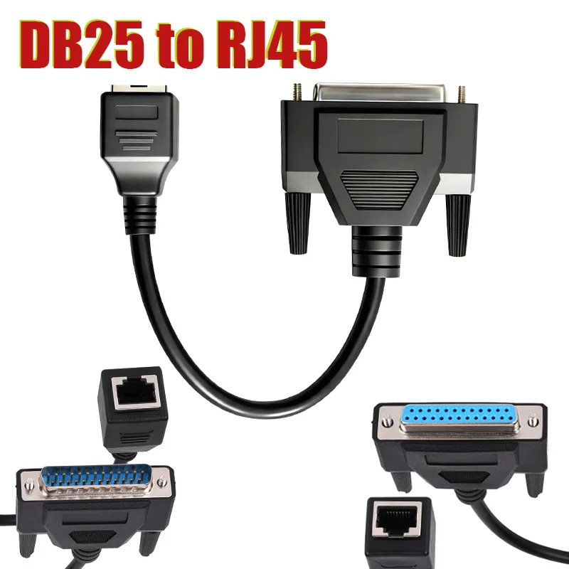 DB25 to RJ45 Data Extension Cord 25pin Male Female Connector Cable to Network Switch Shielded Control Wire Printer Dedicated