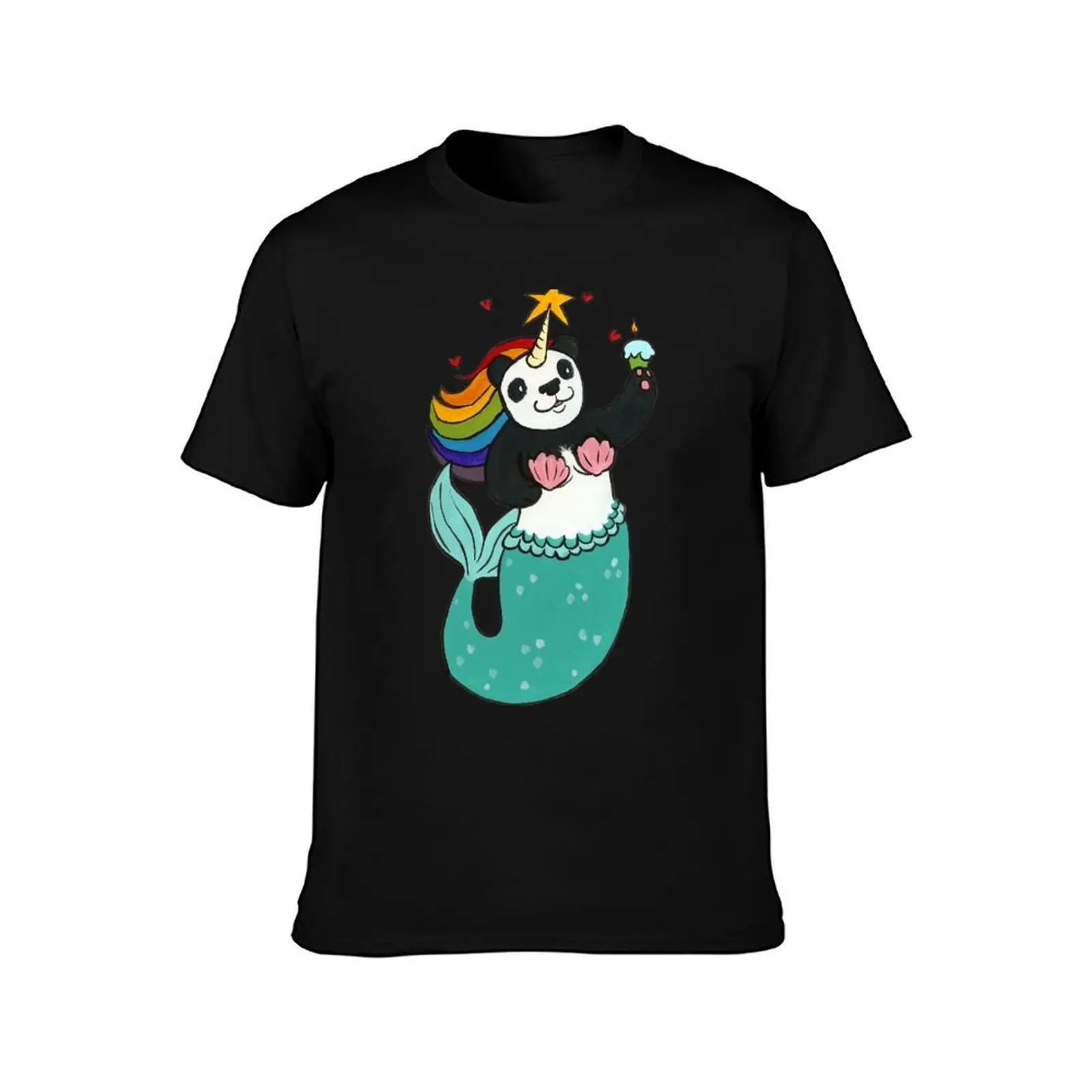 Panda of awesomeness T-Shirt, Summer Casual Cotton Tee, Oversized Streetwear Tops, Vintage Graphic Print, Loose Fit Short Sleeve