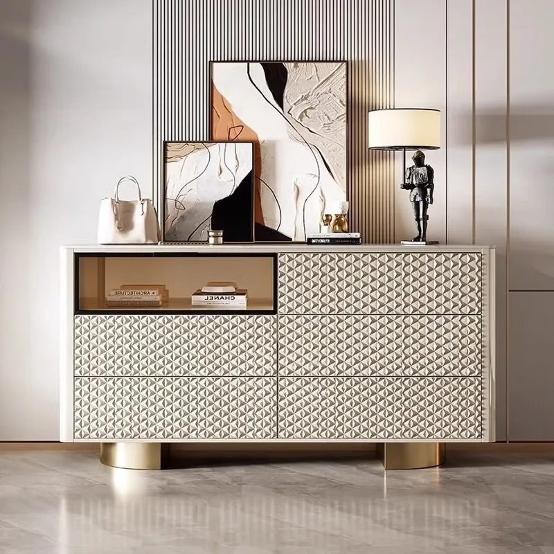 

American light luxury solid wood chest cabinet, high-end side cabinet