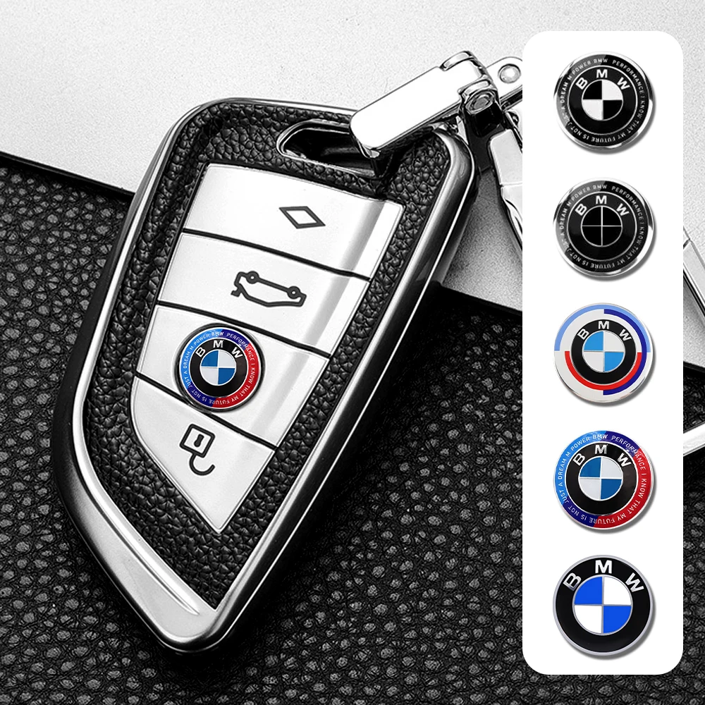 11/14 MILLIMETRI 5/10pcs Chiave Dell\'automobile In Alluminio Logo Adesivo Accessori Per BMW M Prestazioni M3 M5 M6 F01 F20 F10 F13 F15 F16 E92 E70