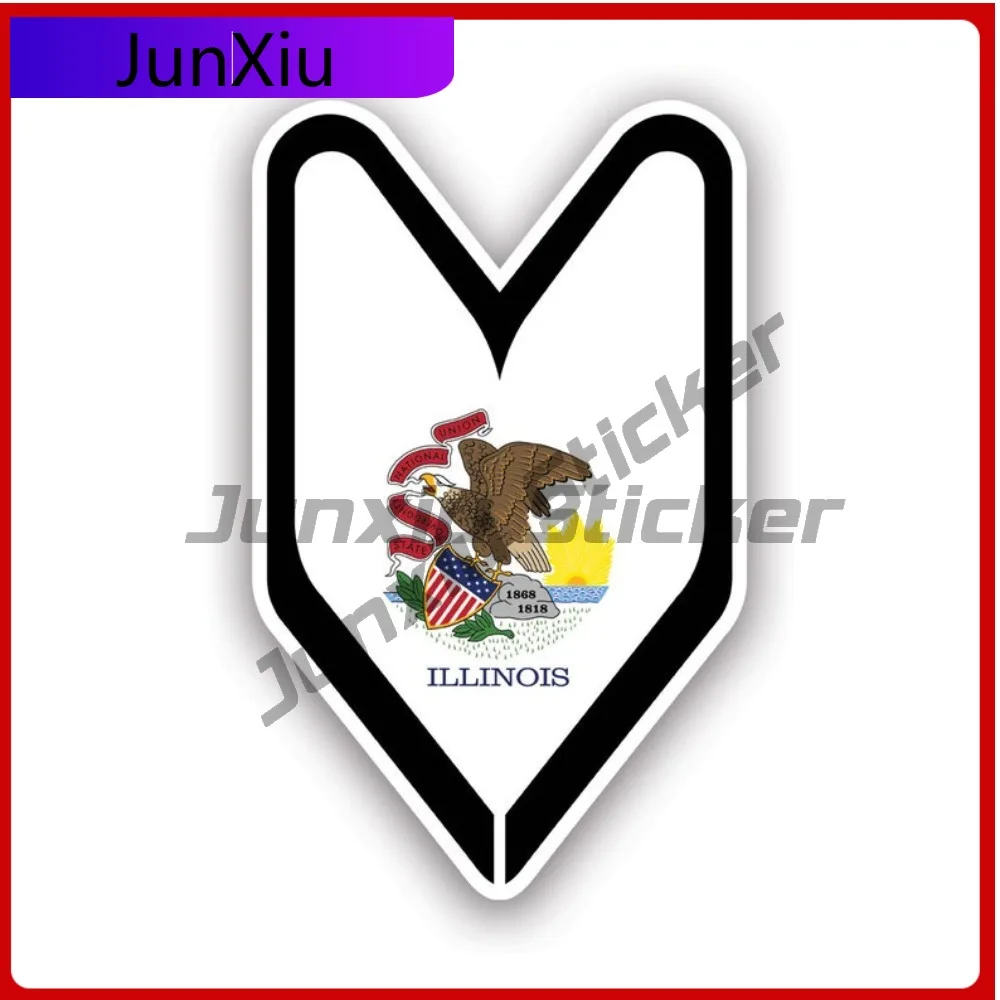 

Illinois Driver Badge Sticker Waterproof Outdoor Anime Bumper Waterproof Vinyl Decal For Car Windows And Trunks High Quality