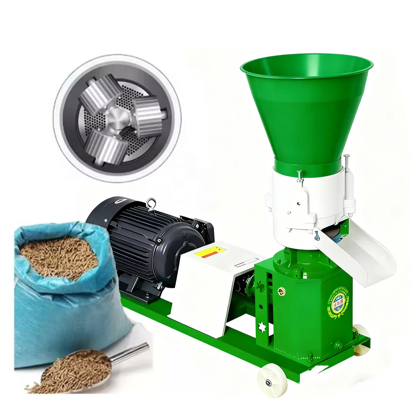 Small Mini Poultry Chicken Chick Fish Pig Goat  tle   Animal Pellet Making Pelletizer Mill Feed Processing Machine