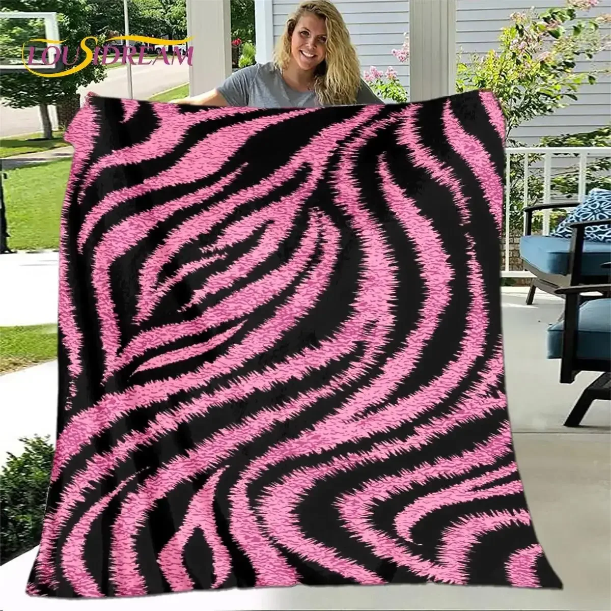 

Красочное одеяло с принтом зебры, мягкое фланнелевое покрывало для спальни, дивана, пикника, подарок для детей, домашний декор