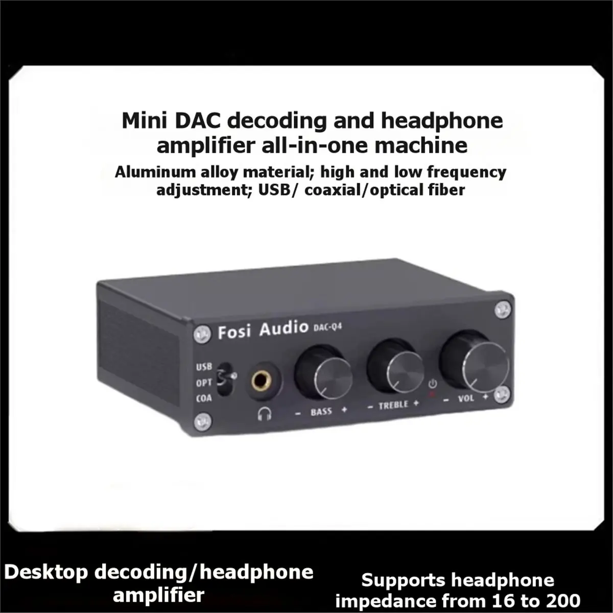 DT90 New -A2 HiFi Audio Decoder USB Headphone Amplifier Coaxial Optical Output Stereo Gaming for Amplifier Active Speakers