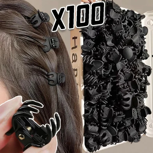 Mini pinzas en forma de garra para el pelo para mujeres y niñas, Clips de plástico transparentes negros pequeños simples coreanos, horquilla, accesorios para peinados para niños