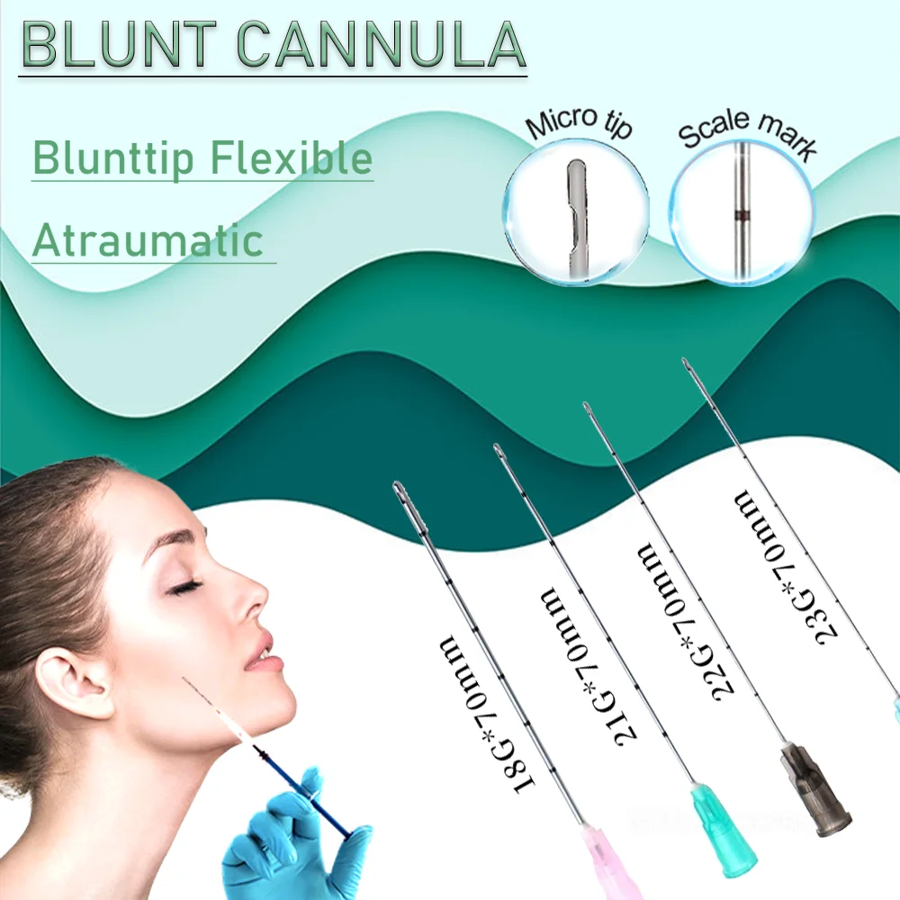 14g 16g 18g 20g 21g 22g 23g 25g 27g 30gDisposable Fine Micro Blunt Needle Canula  Blunt Tip Cannula Needle For Filler Hyaluronic