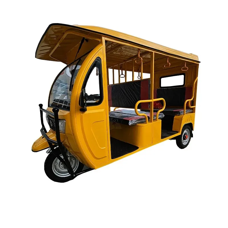 Triciclos para pasajeros de taxi Bajaj Taxi a la venta Pasajero eléctrico Auto Rickshaw Tuk Tuk 2000w72V52Ah25km/h