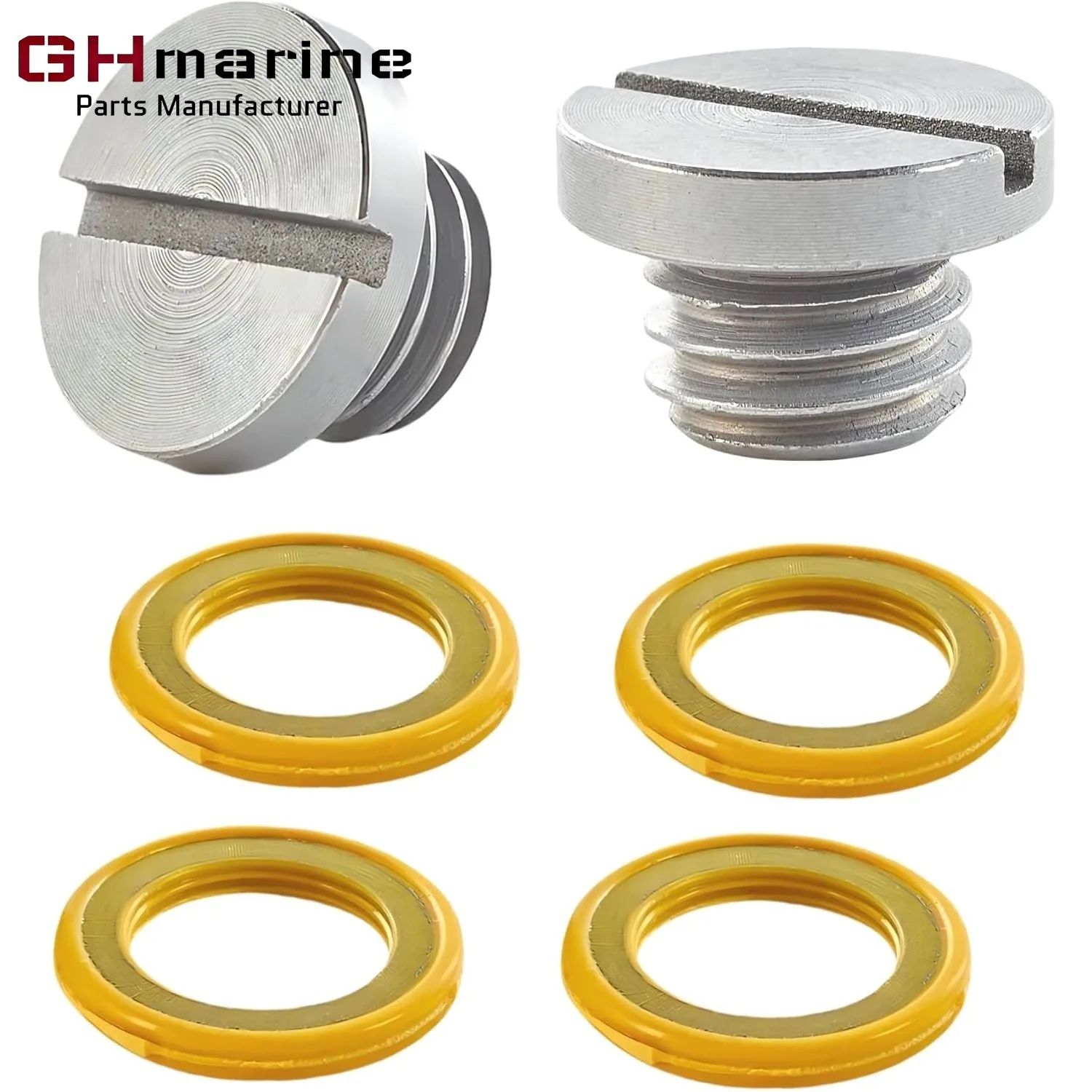 

79953Q04 Lower Unit Gearcase Oil Vent Plug for Mercury MerCruiser Lube Drain Plugs 10-79953Q2 10-79953A2 10-79953Q04 2PCS Screw
