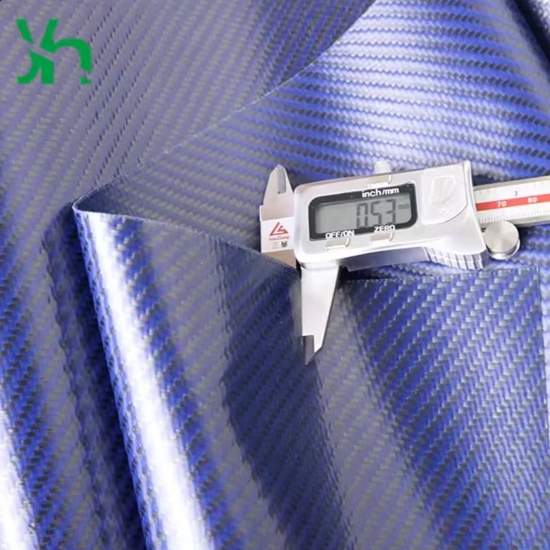 ألياف الكربون الهجينة باللون الأزرق والأسود مع نسيج جلدي 3k200g - مثالية لمشاريع DIY الراقية والتعديل التقني #3