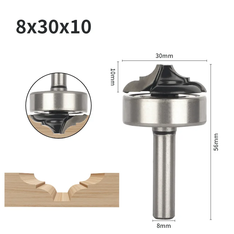 

8x30x10mm High-Density Alloy Woodworking Router Bit For CNC Milling Machine Wood Milling Cutter Power Tools