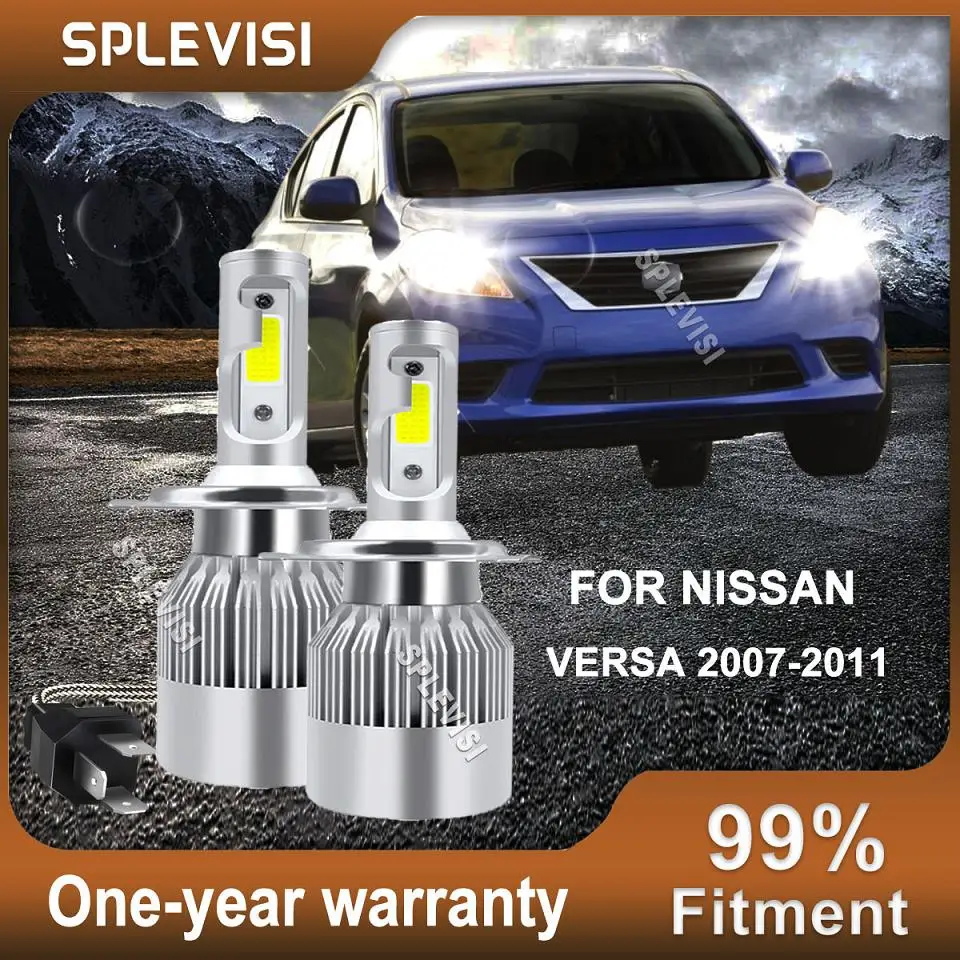 

2Pcs 9003/H4 Led Headlight Bulbs High/Low Beam 6000K White For Nissan VERSA 2007-2011 X-TRAIL 2005-2006 Pathfinder 2001-2004