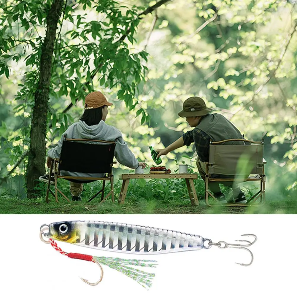 Fake Bait  Reusable Sharp Hook Tempting  Iron Plate Lure S-type Hard Bait Fishing Supply