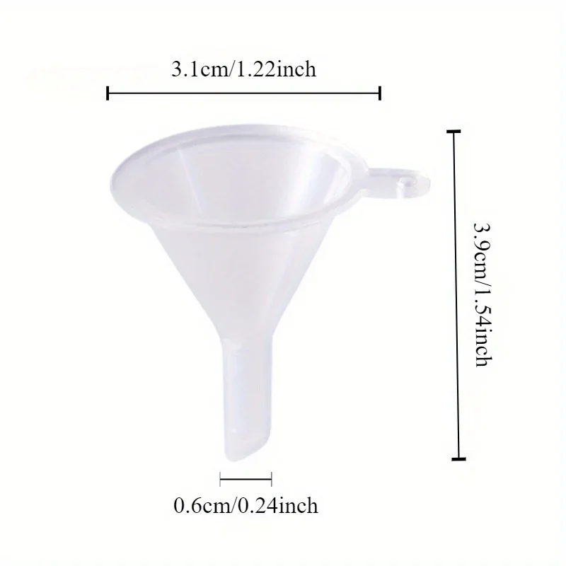 Plastic funnel, laboratory mini funnel, perfume subpackage, essential oil, leisure kitchen