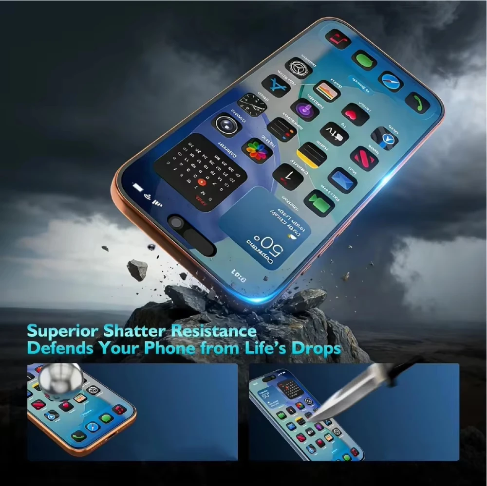1-2PCS Privacy Tempered Glass For iPhone 18 Pro Max 13 14 15 16 17 Pro Max 18 Ultra 360° 4-Way Anti-Spy Screen Protector Film view 3