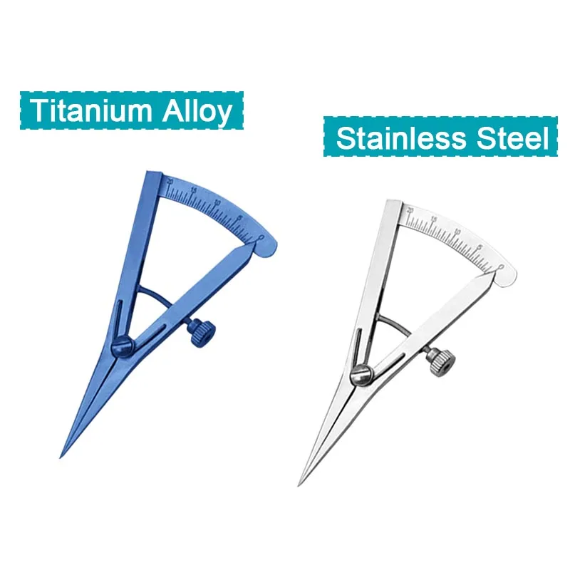 1pcs Double Eyelid Measuring Device Eyelid Plates Reclining Silkworm Ruler Stainless Steel Titanium Alloy