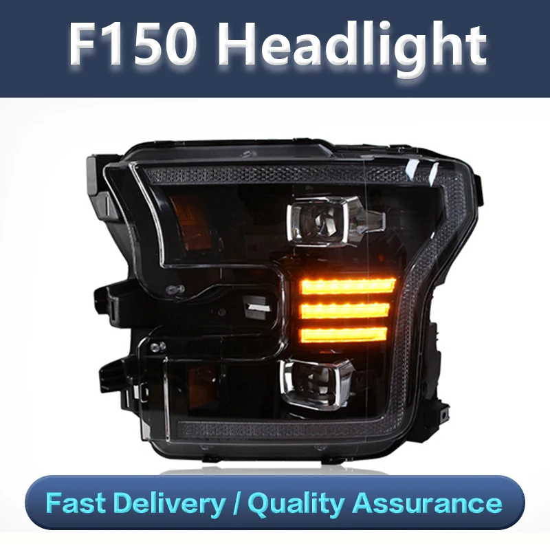 Car Styling Headlightsfor Ford F150 RAPTOR 2015-2017 Headlight assembly LED Head Light With Moving Turning Signal