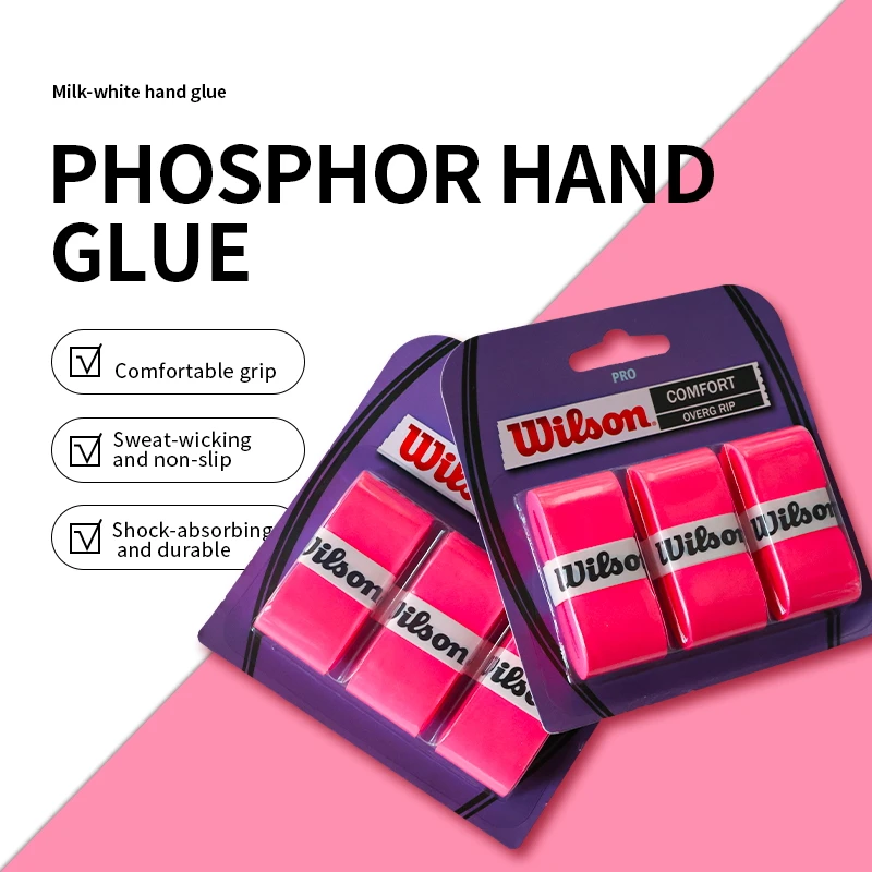 3PCS Original Wilson Overgrip Tennis Racket Anti Slip Grips Padel Accessory Shock Tennis Badminton Squash Training Sweatband