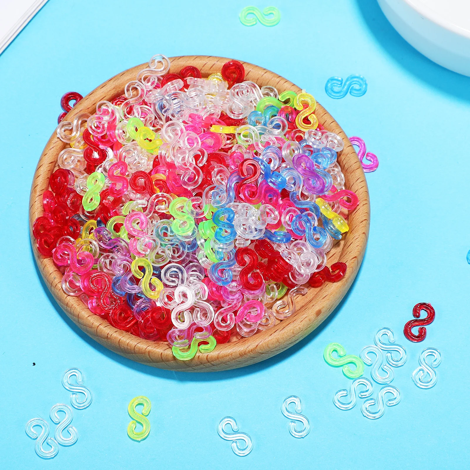 

40 Bags Rainbow Rubber Band Bracelet Accessories S Clips for DIY Jewelry Making Craft Learning Activity Kit