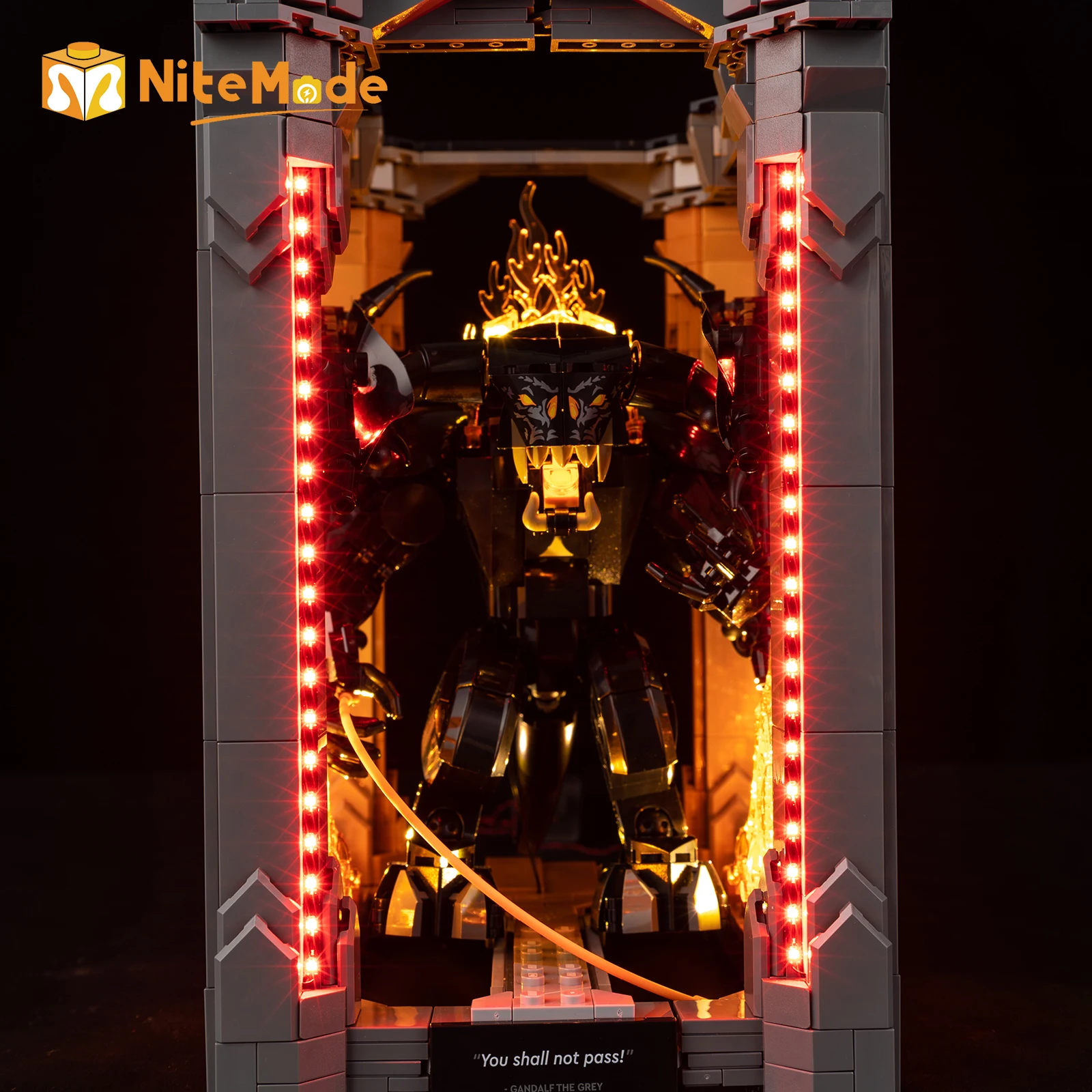 Led Lighting Set for LEGO Balrog Book Nook 10367 Building Blocks