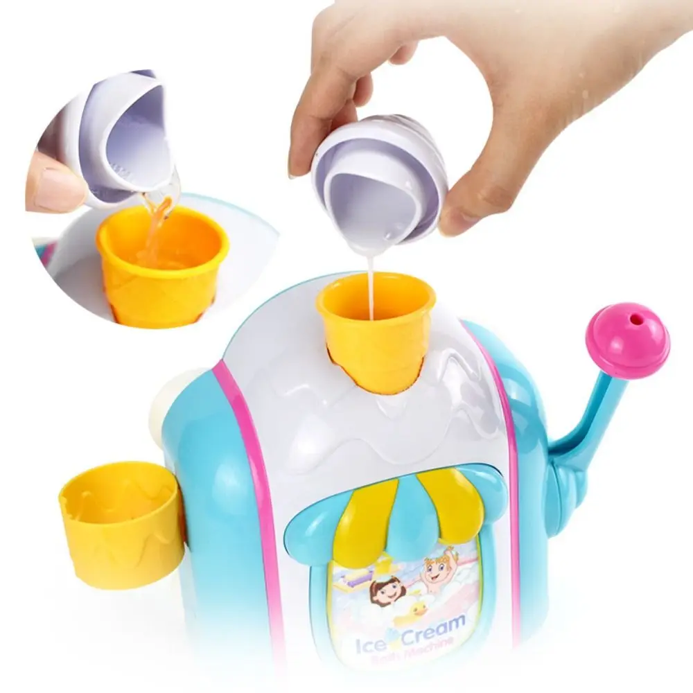 Máquina de burbujas de cono de espuma, juguetes de baño, fabricante de helados, juguete para bañera, nuevo regalo