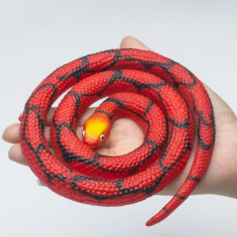 Jouet de Simulation de serpent, maille de colle douce et effrayante, motif de couleur serpent, accessoires de décoration d'halloween, jouets amusants de 75cm