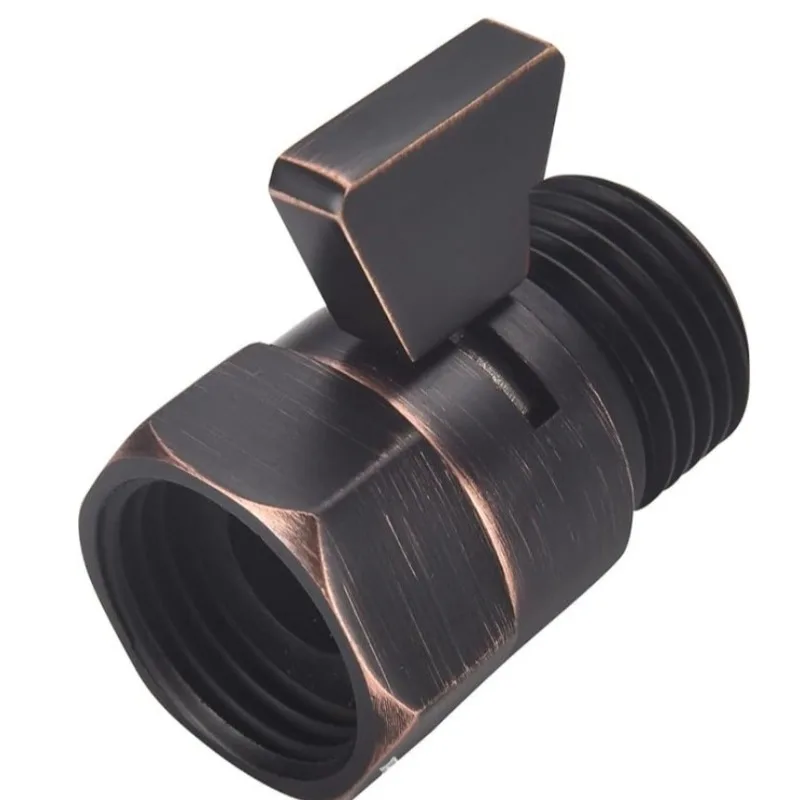 Metal High‑Grade Plated Universal Connector Flow Control Valve for Shower Bidet Sprayer