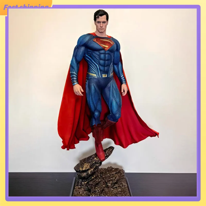 ホットセール 50cm DC ジャスティス・リーグ スーパーマン コールドキャスト樹脂製スタチュー - 博物館級GKフィギュア 手描きコレクタブルモデルギフト