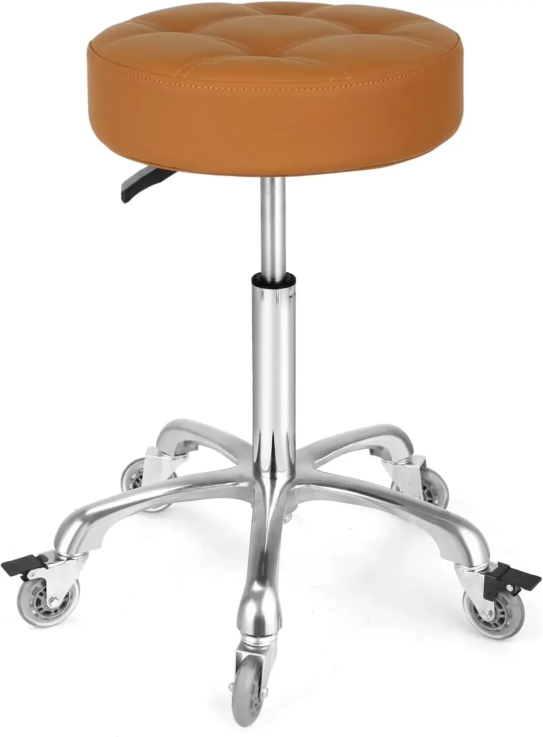 Heavy Duty Stool - Rolling Stools with Locking Caster Wheels - Swivel Stools Backless Chair for Home Kitchen Office S